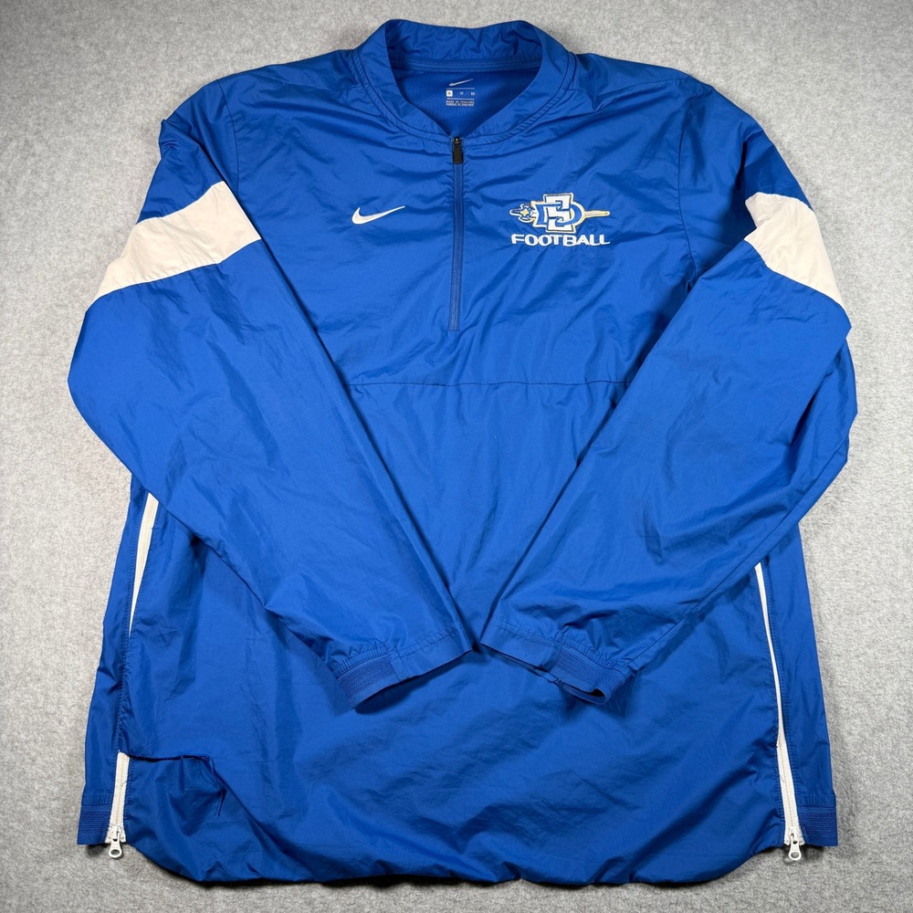 Nike USD Toreros Football Quarter Zip Windbreaker Blue Mens XL